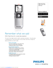 Philips Voice Tracer LFH0652 Specifications