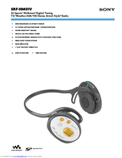 Sony S2 Sports Walkman SRF-HM01V Specifications