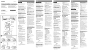 Sony ICF ICF-SW11 Operating Instructions