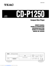 TEAC CD-P1250 Owner's Manual