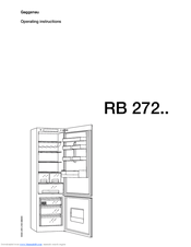 GAGGENAU RB272372 Operating Instructions Manual