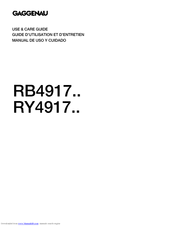 Gaggenau Rb491700 Manuals Manualslib
