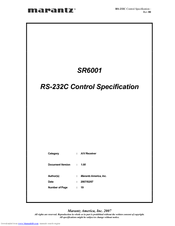 Marantz SR-6001 Specification