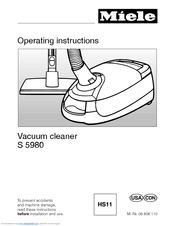 MIELE Capricorn S5980 Operating Instructions Manual