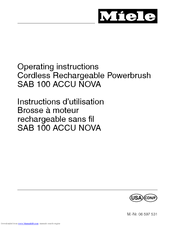 MIELE SAB 100 ACCU NOVA Operating Instructions Manual