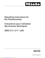 MIELE Powerbrush SEB 226 Operating Instructions Manual