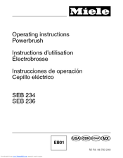 MIELE Powerbrush SEB 234 Operating Instructions Manual