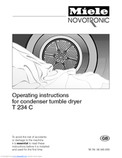 MIELE T 234 C Operating Instructions Manual
