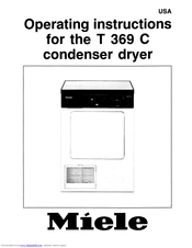 MIELE T369C - Operating Manual