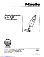 MIELE VACUUM CLEANER S135 Manual