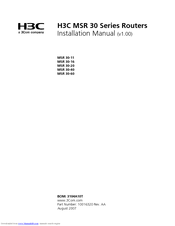 H3C MSR 30-16 Installation Manual