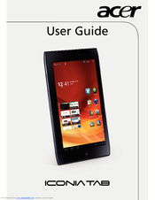 Acer ICONIA Tab A100 8GB User Manual
