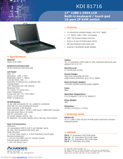 Acnodes KDI 81716 Specifications