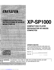 Aiwa XP-SP1000 Operating Instructions Manual