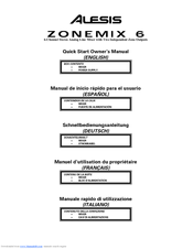 Alesis ZoneMix6 Quick Start Owner's Manual