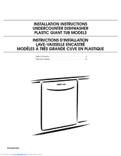 Amana ADB1400AWS Installation Instructions Manual