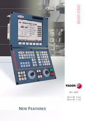 FAGOR 8040 CNC - FEATURES Manual