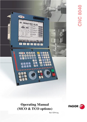 FAGOR CNC 8040 MCO Operating Manual