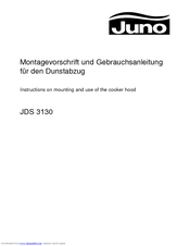 JUNO JDS 3130 Instruction On Mounting And Use Manual