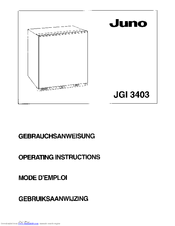 JUNO JGI3403 Operating Instructions Manual