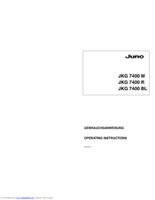 JUNO JKG 7400 M Operating Instructions Manual