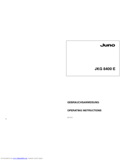 JUNO JKG 8400 E Operating Instructions Manual