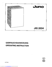 Juno JKI2034 Operating Instructions Manual
