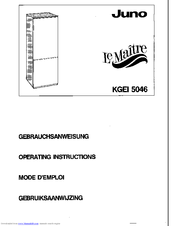 JUNO Le Maitre KGEI5046 Operating Instructions Manual