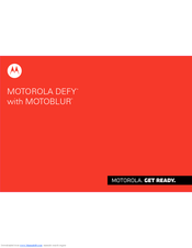 MOTOROLA DEFY with MOTOBLUR Manual