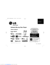 LG BD-370 -  Blu-Ray Disc Player Owner's Manual