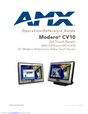 Amx Modero CV10 Operation/Reference Manual