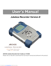 Archos Jukebox Jukebox Recorder v2 User Manual