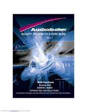 Audiobahn A3851 Operating Instructions Manual