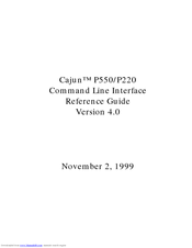 Lucent Technologies Cajun P550 Guide Cli Reference Manual