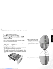 Benq DV3750 Installation Manual