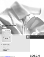 Bosch Nexxt WTMC4300US Operating & Installation Instructions Manual