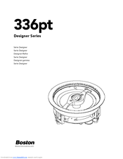 Boston Acoustics Designer Series 336pt User Manual