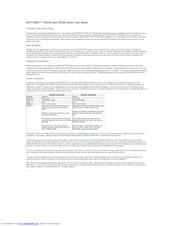 MOTOROLA MOTONAV TN700 Series Fact Sheet