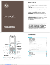 MOTOROLA MOTORAZR² V9M - MOTORAZR2 V9M QSG - ALLTEL Quick Start Manual