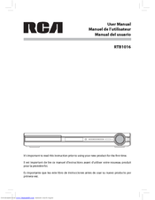 RCA RTB1016 User Manual