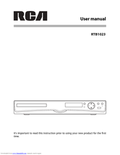 Rca RTB1023 User Manual