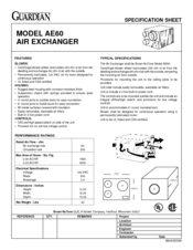 NuTone Guardian AE60 Specification Sheet