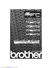 Brother MFC-3900ML Operation Manual
