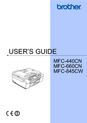 Brother MFC 845CW - Color Inkjet - All-in-One User Manual