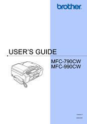 Brother MFC 990cw - Color Inkjet - All-in-One User Manual