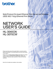 Brother HL-3040CN Network User's Manual