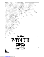 Brother PT-30 User Manual