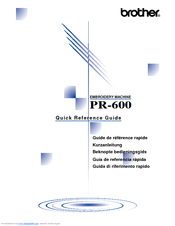 Brother PR-600C Quick Reference Manual