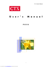 CTX PV510 User Manual