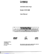 Cambridge Soundworks DVD106E User Manual
